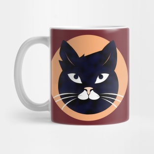 Black cat portrait Mug